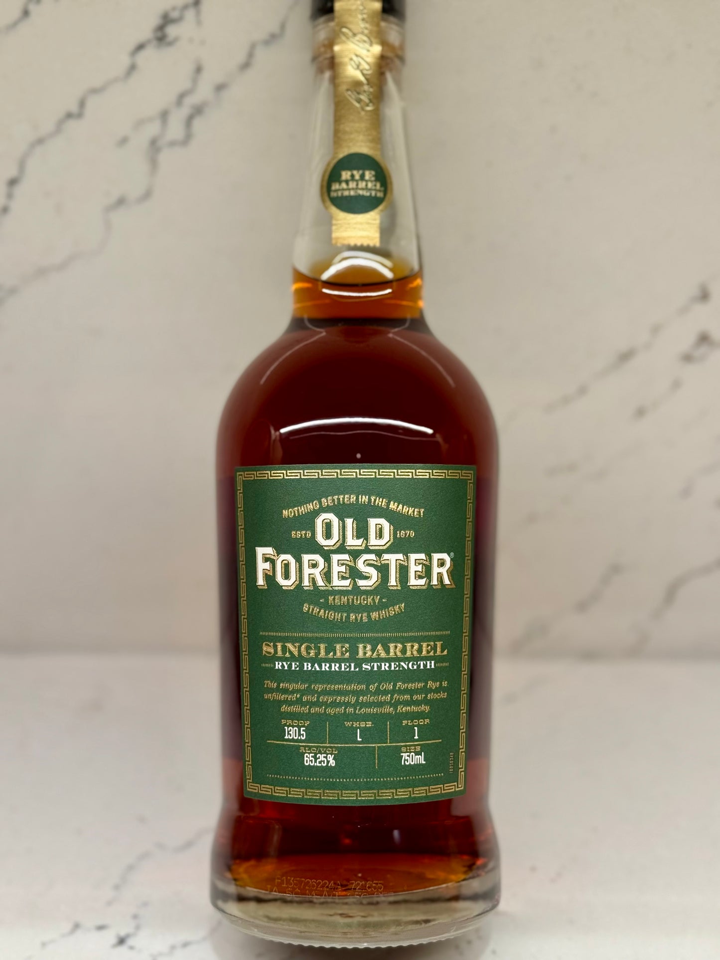 Old Forester Single Barrel Rye Barrel Strength